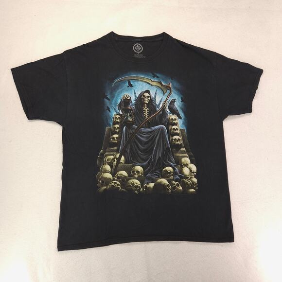 DOM Reaper Graphic Short Sleeve T Shirt Mens Size Extra Large XL Black - Picture 2 of 10